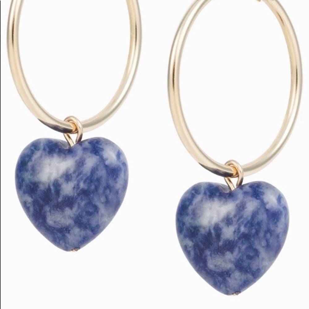 💙 PALOMA WOOL No. 799 / Labravo Gold Hoop and Heart Earrings